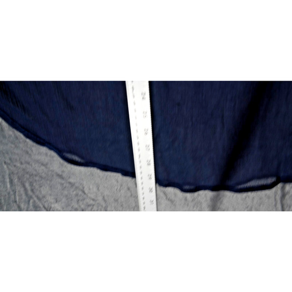 Converse One Star XL Navy Blue High-Low Skirt Chiffon Lightweight Sheer - Picture 4 of 6